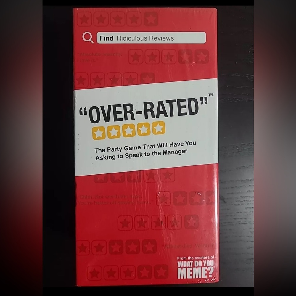 NIB OVER-RATED Adult Party Card Game from the Makers of What Do You Meme?